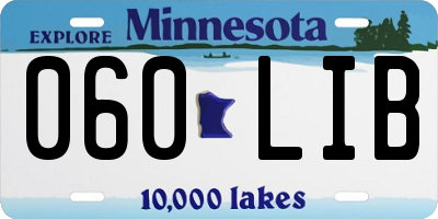 MN license plate 060LIB