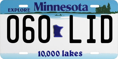 MN license plate 060LID