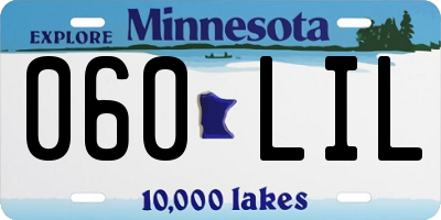 MN license plate 060LIL
