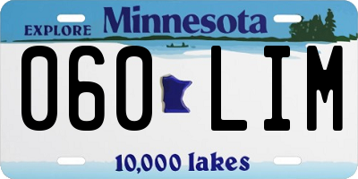 MN license plate 060LIM