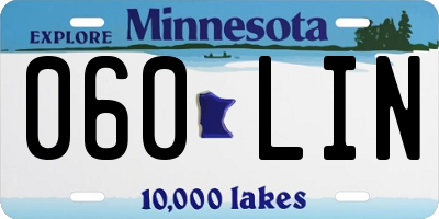 MN license plate 060LIN
