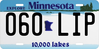 MN license plate 060LIP