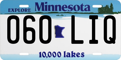 MN license plate 060LIQ