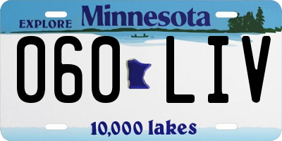 MN license plate 060LIV