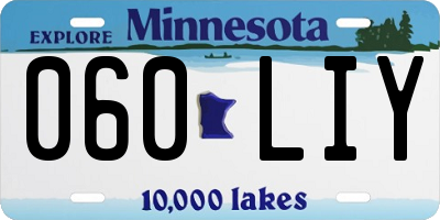 MN license plate 060LIY
