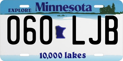MN license plate 060LJB