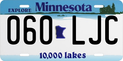 MN license plate 060LJC