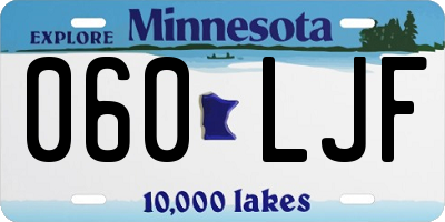 MN license plate 060LJF