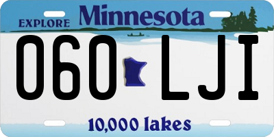 MN license plate 060LJI
