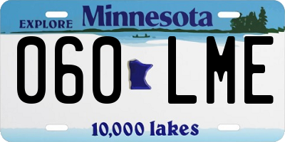MN license plate 060LME