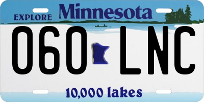 MN license plate 060LNC