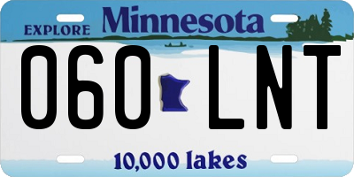 MN license plate 060LNT