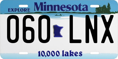 MN license plate 060LNX