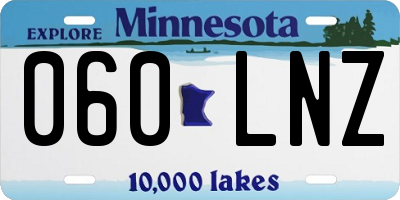 MN license plate 060LNZ