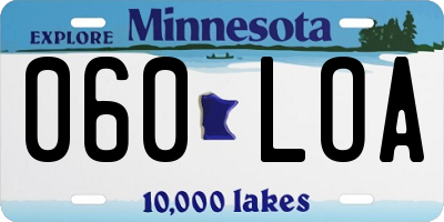 MN license plate 060LOA