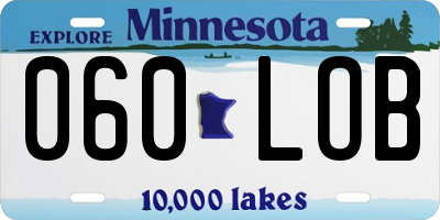 MN license plate 060LOB