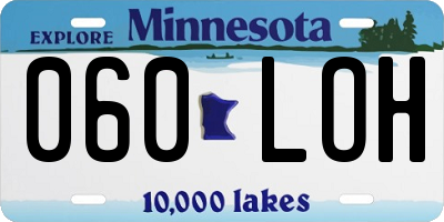MN license plate 060LOH