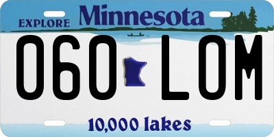 MN license plate 060LOM