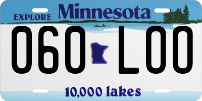 MN license plate 060LOO