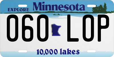 MN license plate 060LOP