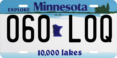 MN license plate 060LOQ