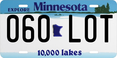 MN license plate 060LOT