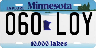 MN license plate 060LOY