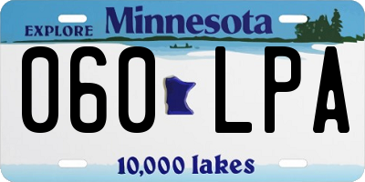 MN license plate 060LPA