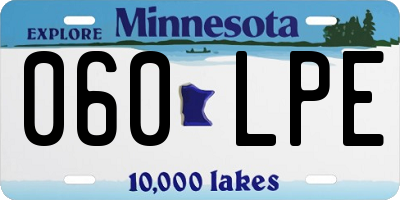 MN license plate 060LPE