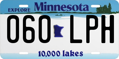 MN license plate 060LPH