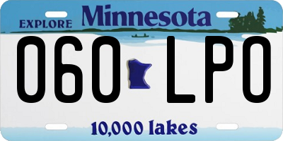 MN license plate 060LPO