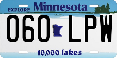 MN license plate 060LPW