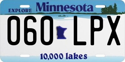 MN license plate 060LPX