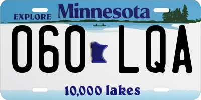 MN license plate 060LQA