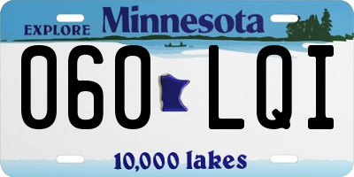 MN license plate 060LQI