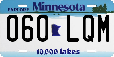 MN license plate 060LQM