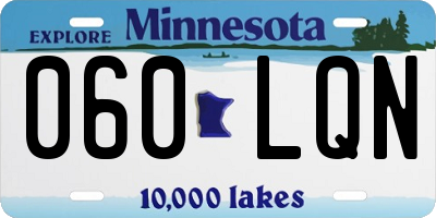MN license plate 060LQN