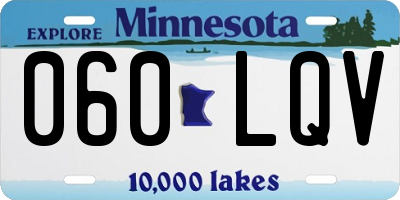 MN license plate 060LQV