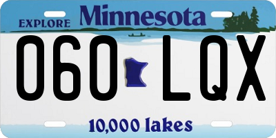 MN license plate 060LQX