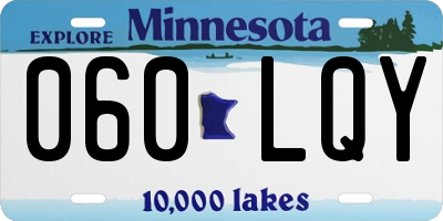 MN license plate 060LQY