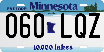 MN license plate 060LQZ