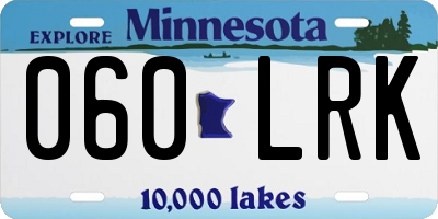 MN license plate 060LRK