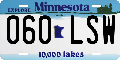 MN license plate 060LSW