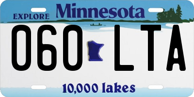 MN license plate 060LTA