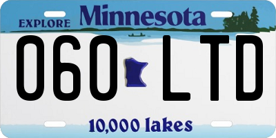 MN license plate 060LTD