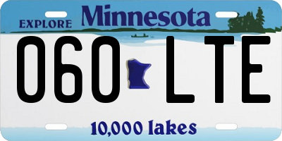 MN license plate 060LTE