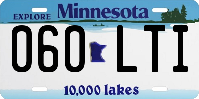 MN license plate 060LTI
