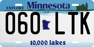 MN license plate 060LTK