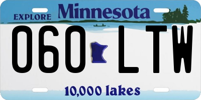 MN license plate 060LTW