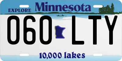 MN license plate 060LTY